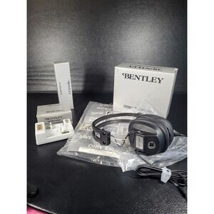 Bentley Corded Headphones With Box Over Ear DC Auto Adapter With Box Vintage Set